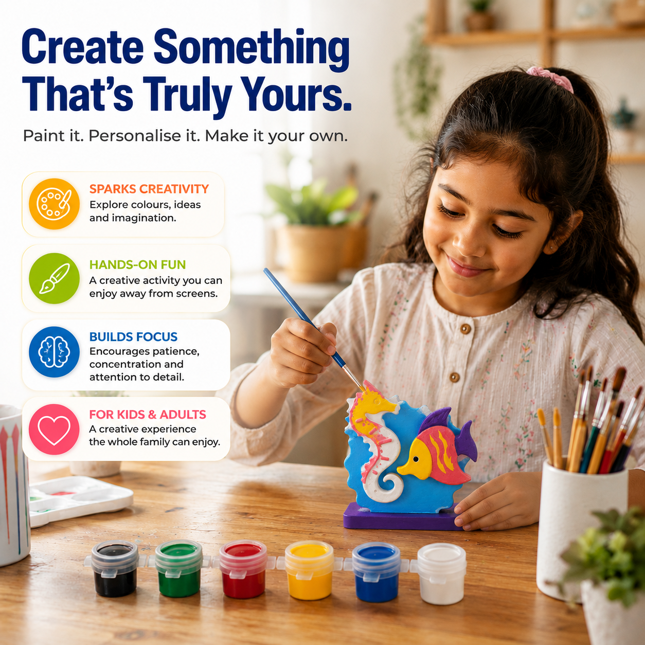 DIY Seahorses Painting Kit for Kids & Adults