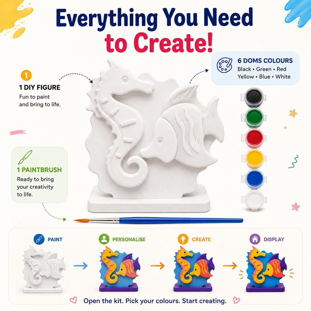 DIY Seahorses Painting Kit for Kids & Adults