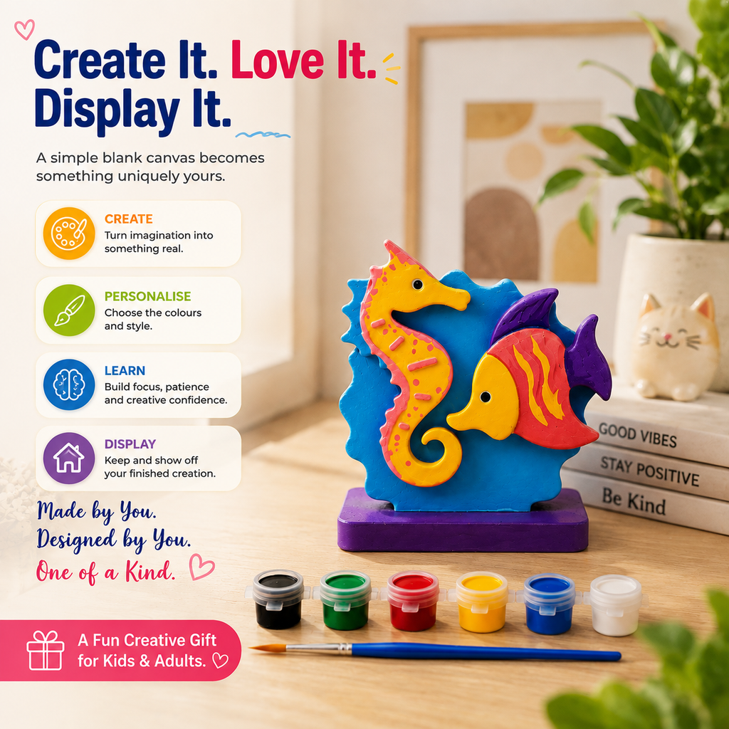DIY Seahorses Painting Kit for Kids & Adults
