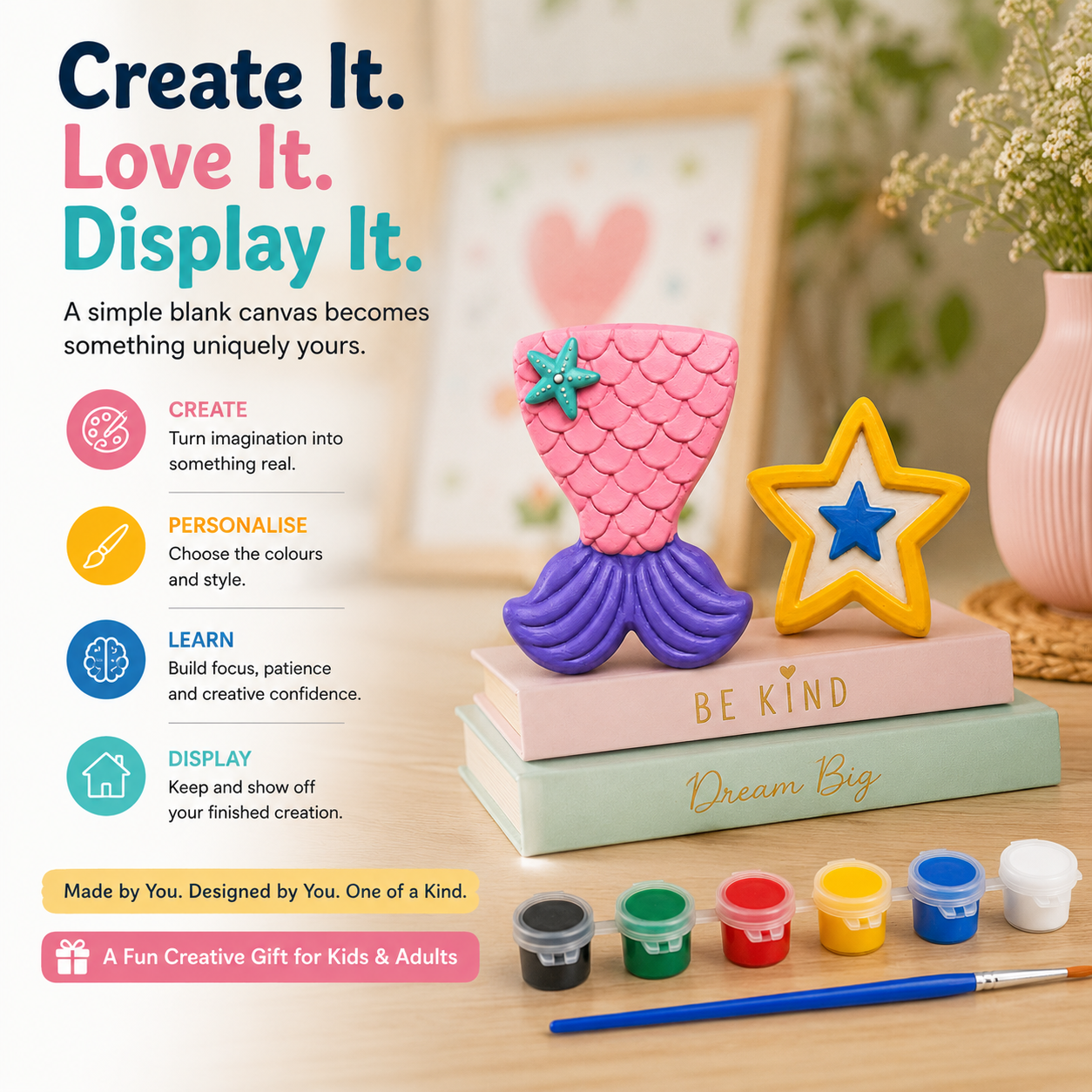 DIY Mermaid Painting Kit for Kids & Adults
