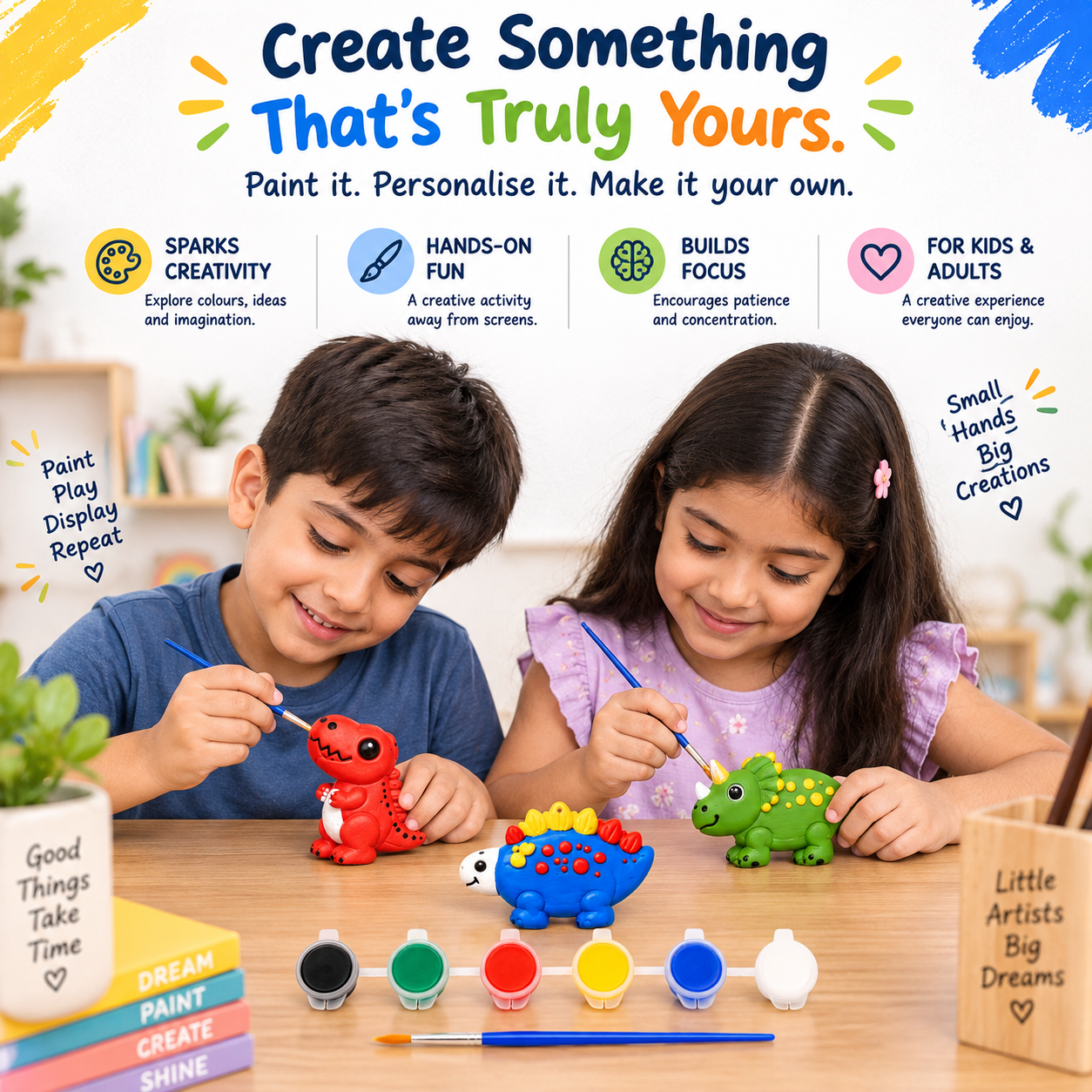 DIY Dinosaur Painting Kit for Kids & Adults