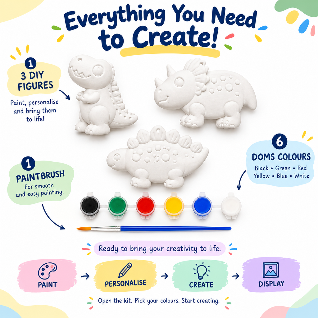 DIY Dinosaur Painting Kit for Kids & Adults