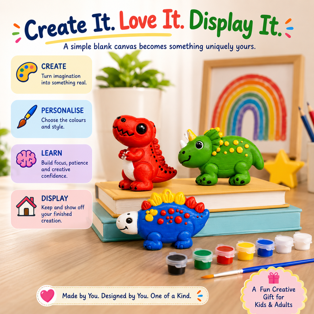 DIY Dinosaur Painting Kit for Kids & Adults