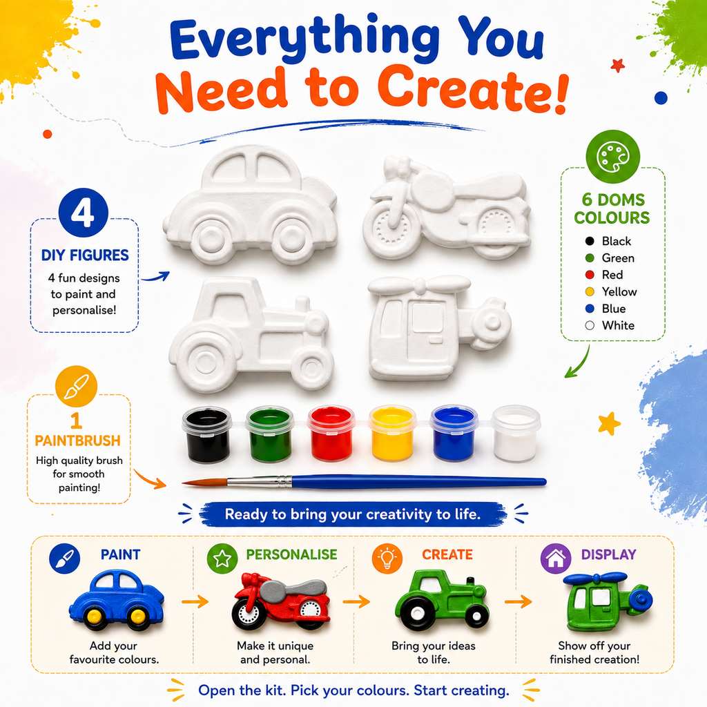 DIY Vehicles Vol.1 Painting Kit for Kids & Adults