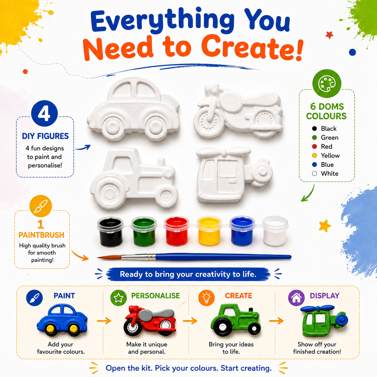 DIY Vehicles Vol.1 Painting Kit for Kids & Adults