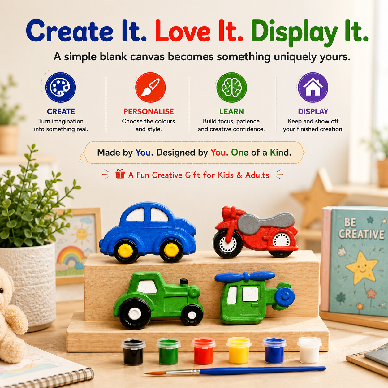 DIY Vehicles Vol.1 Painting Kit for Kids & Adults