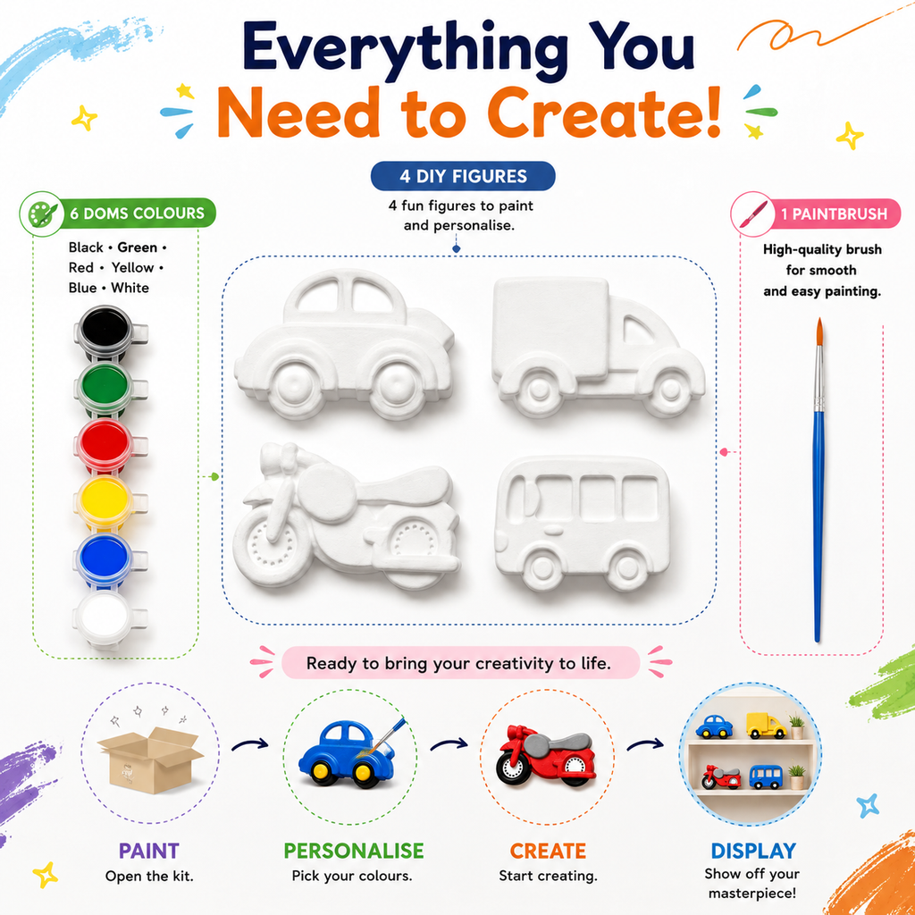 DIY Vehicles Vol.2  Painting Kit for Kids & Adults