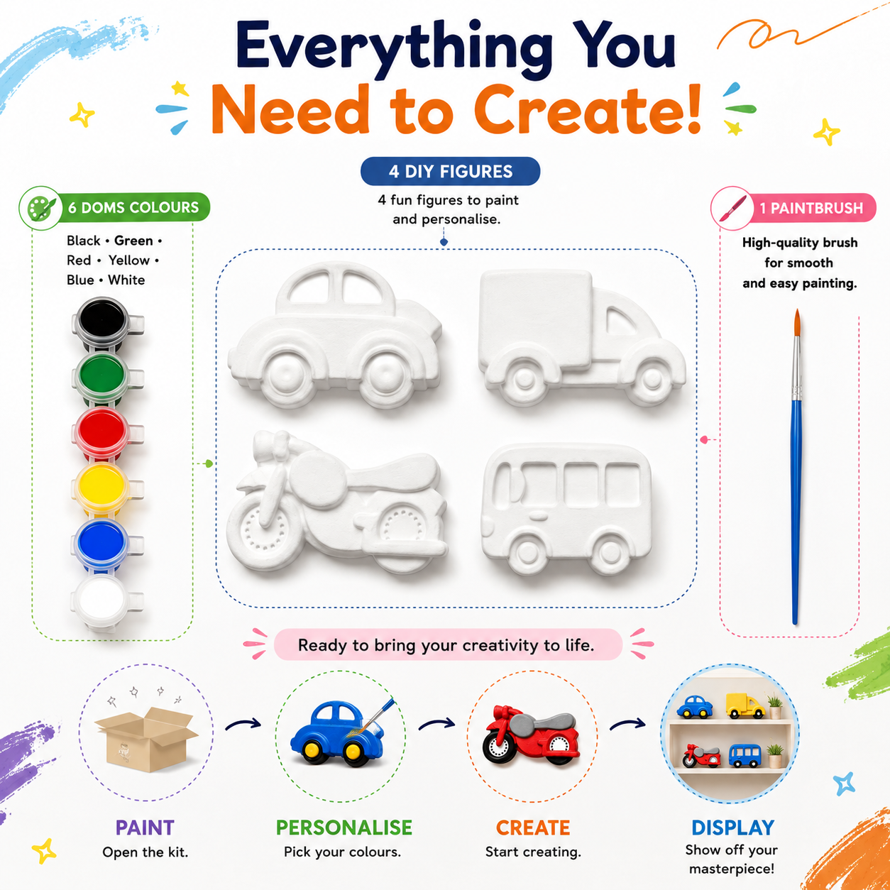 DIY Vehicles Vol.2  Painting Kit for Kids & Adults