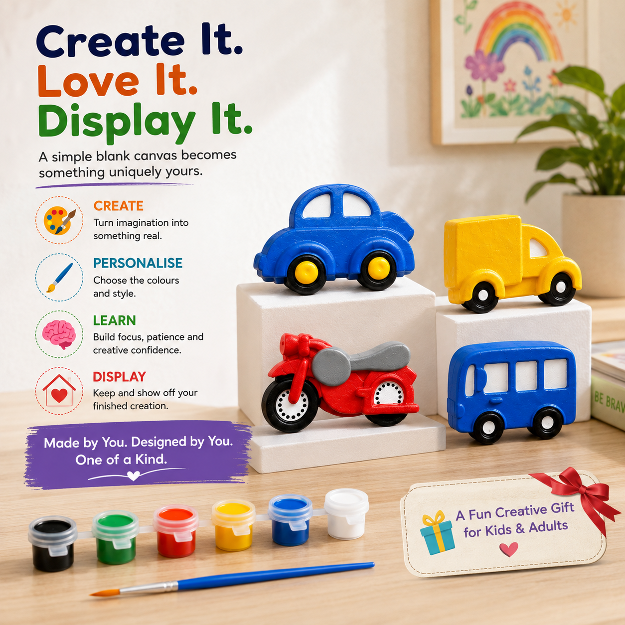 DIY Vehicles Vol.2  Painting Kit for Kids & Adults