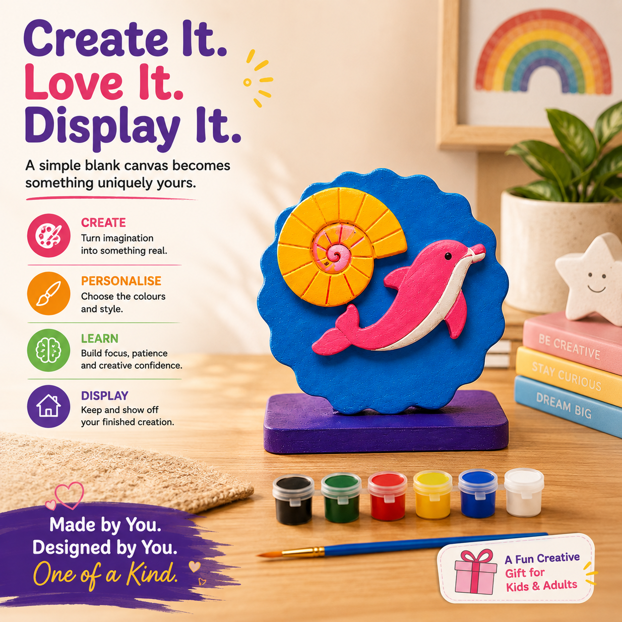 DIY Dolphin Painting Kit for Kids & Adults